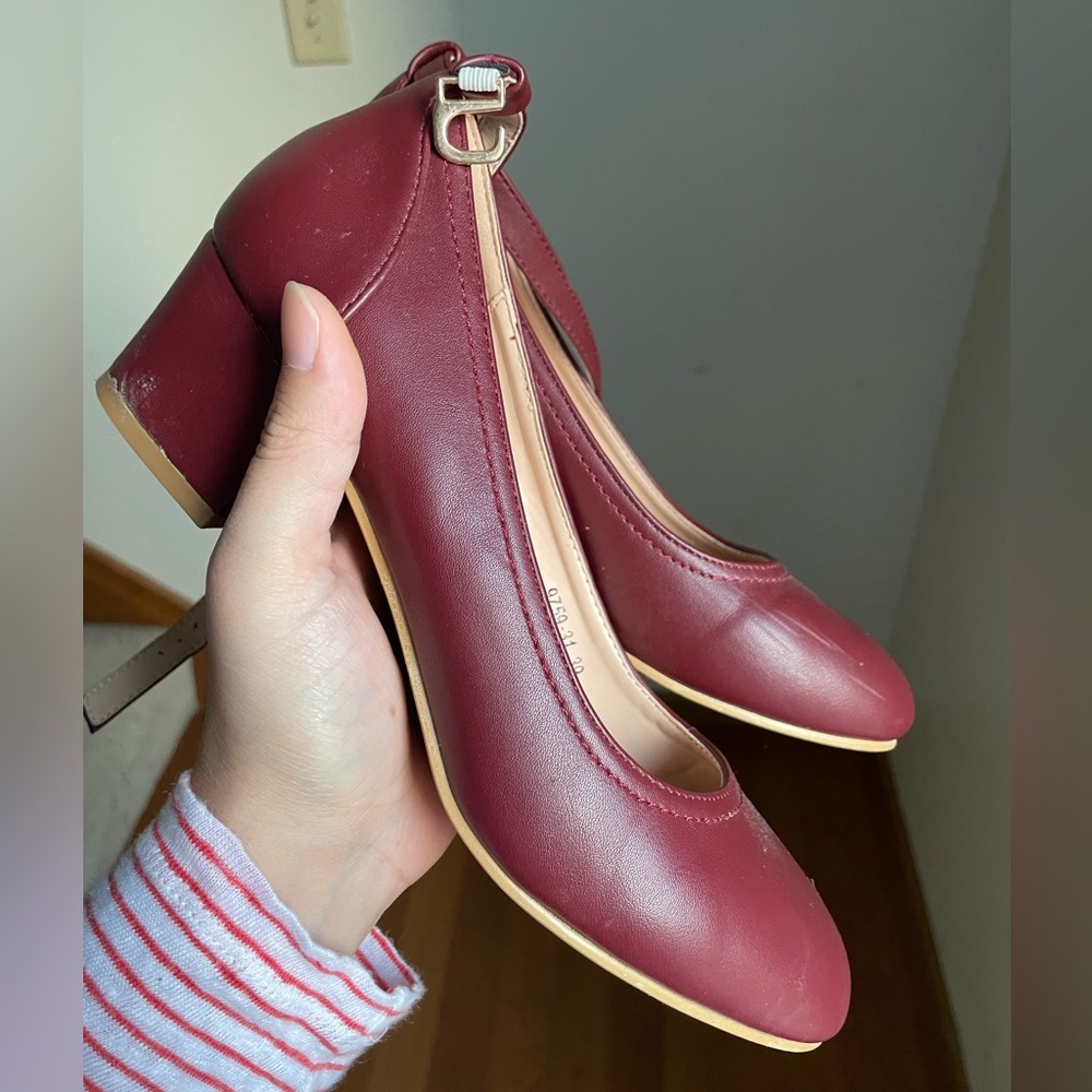 Elegant Burgundy Women's Heels